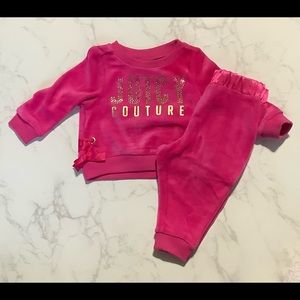 Two piece infant girl sweat suit